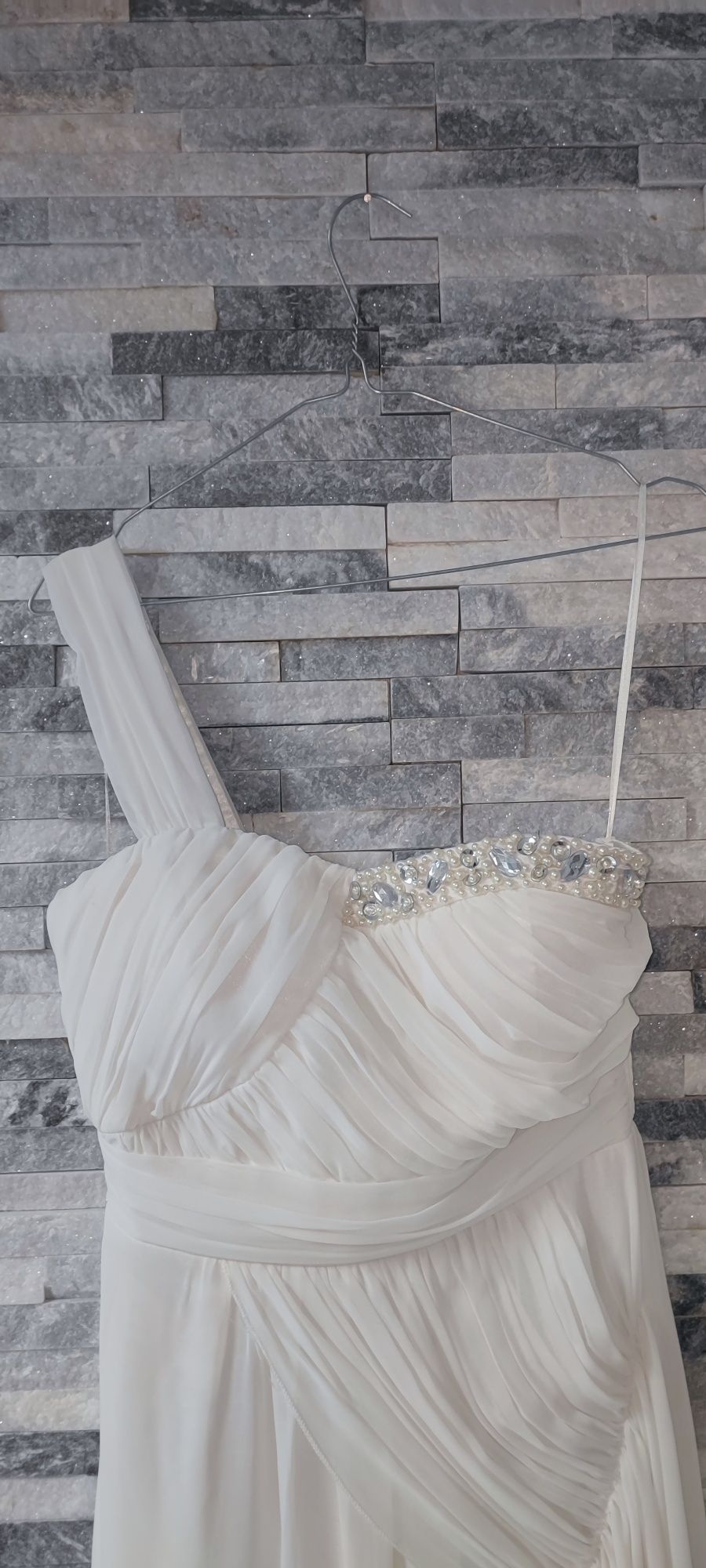 Piękna zwiewna suknia ślubna grecka w stylu greckim rozm.36-38