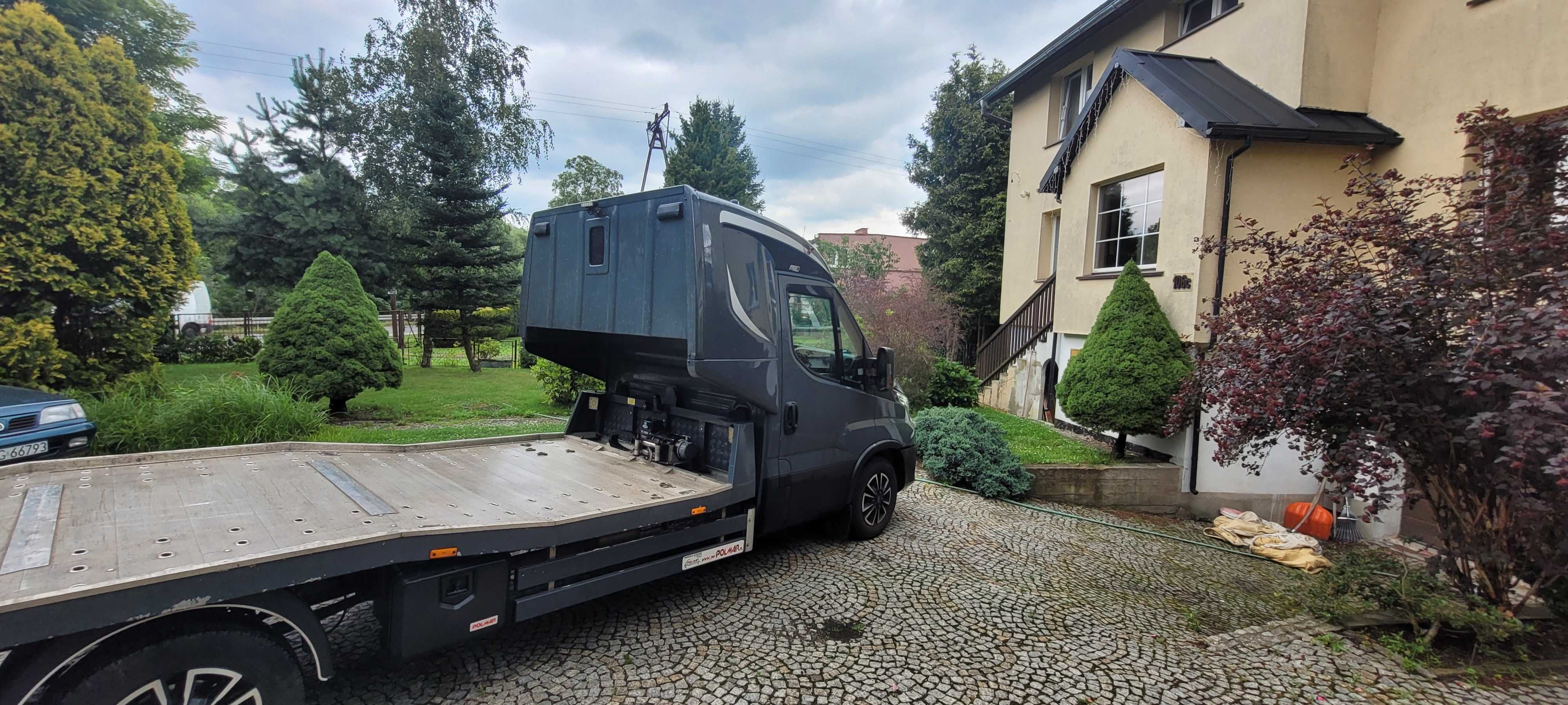 Laweta iveco daily + przyczepa fv23%