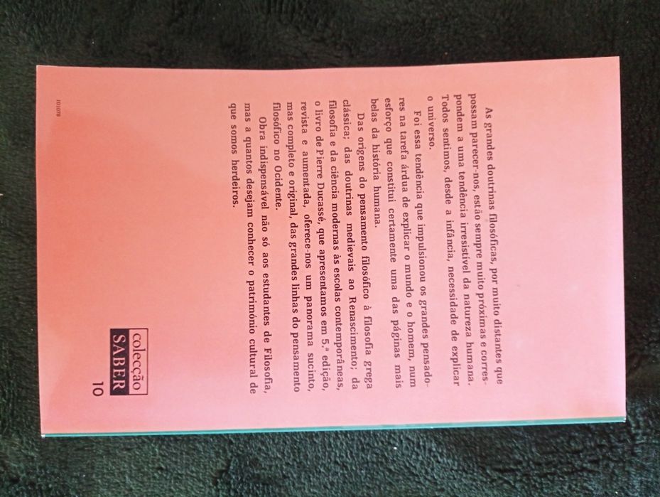 Pierre Ducassé - As Grandes Correntes da Filosofia 	- 1978.