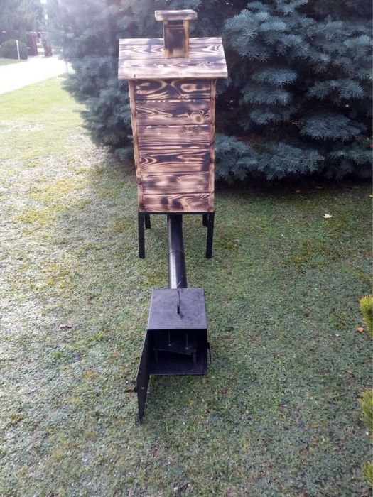 Wędzarnia drewniana opalana z jodły lub olchy