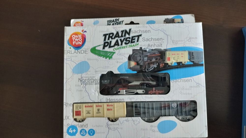 Zestaw dla chłopca, kolejka, pociąg, tory, Train Playset