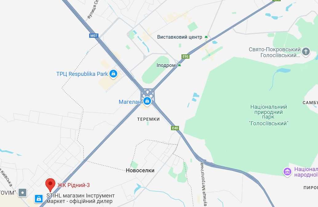 1-к квартира 36 м2 біля ст. м. Теремки | Гатне | Без Комісії
