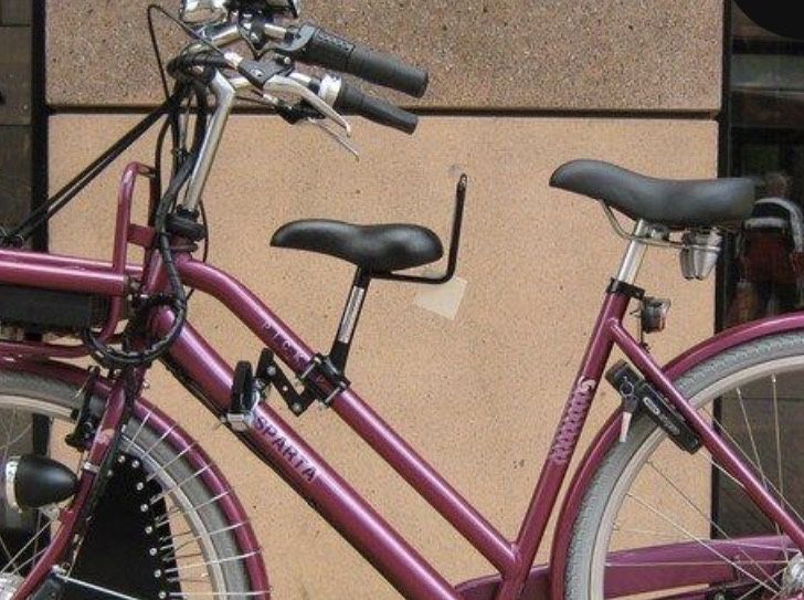 Assento criança bicicleta tubo baixo