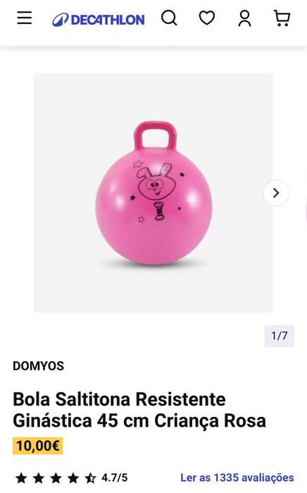 Bola para saltar criança