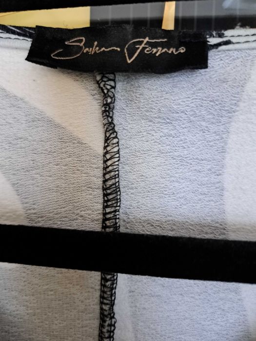 Sasha Ferrano luźna tunika/sukienka oversize DANA 54/56 czarna mazaje