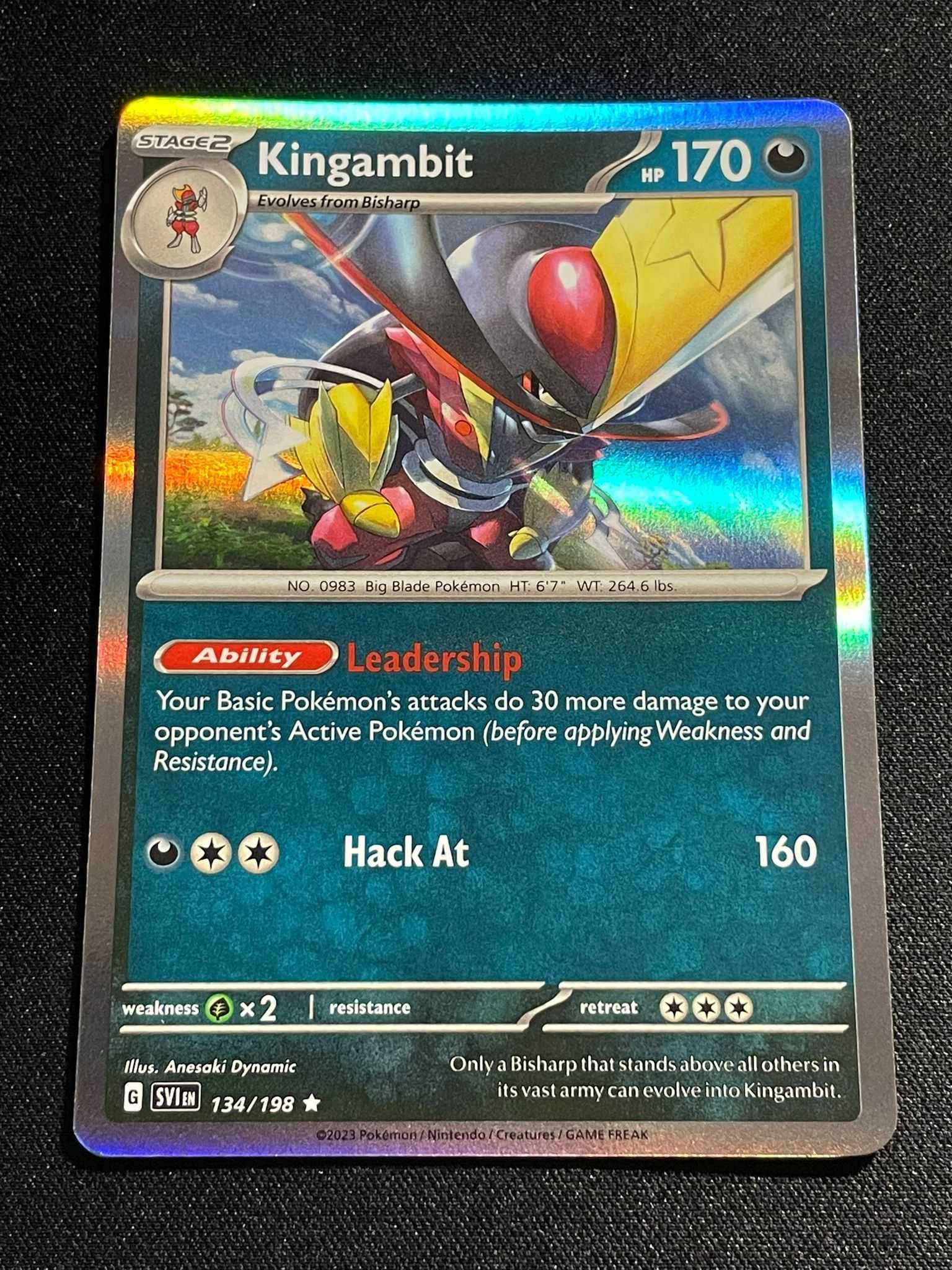 Carta Pokémon Kingambit 134/198 Scarlet & Violet