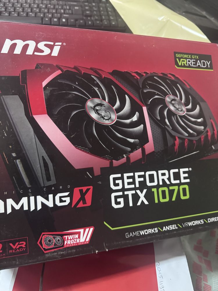 Продам видеокарту GeForce GTX 1070
