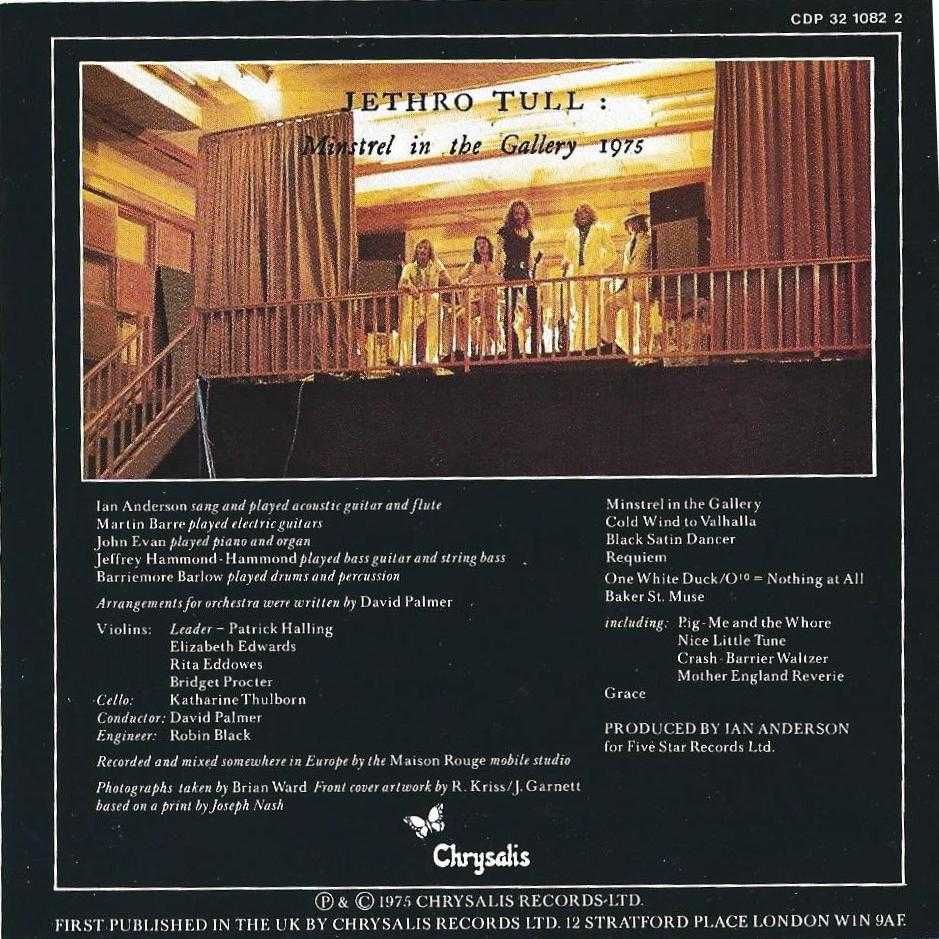 Jethro Tull - - - - - Minstrel In The Gallery - - - - - CD