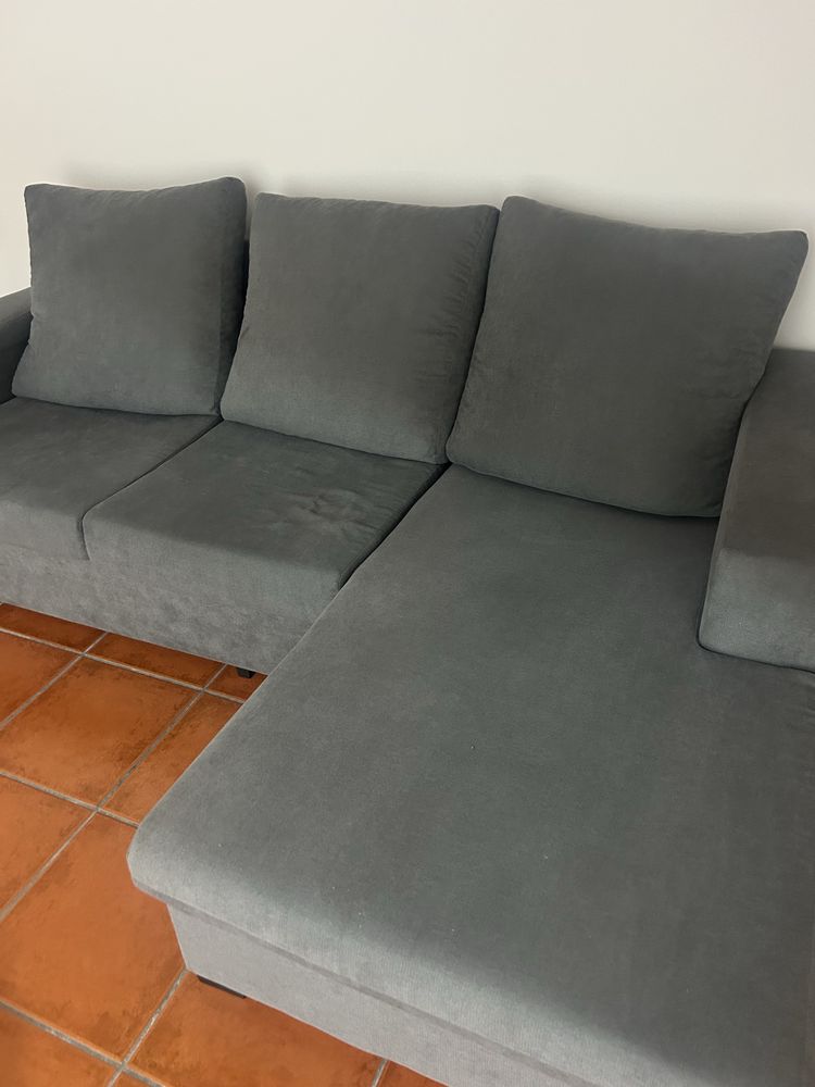Sofá 3 lugares com chaise longue