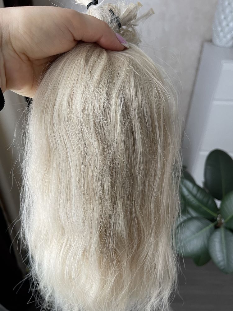 Волосы для наращивания волна блонд славянка