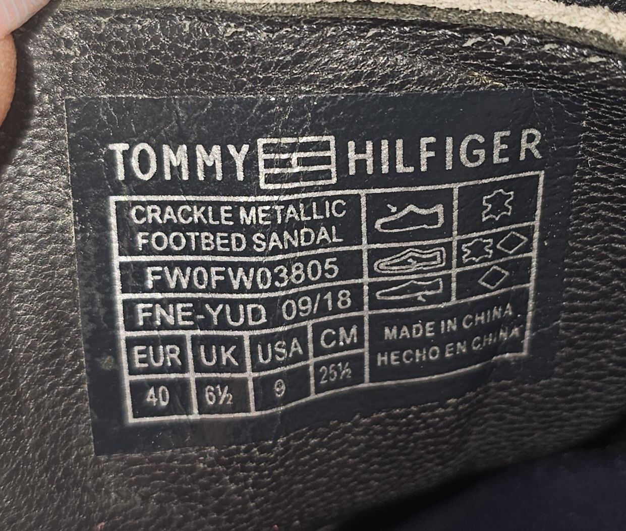 Кожаные шлепки Tommy Hilfiger