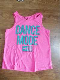 Koszulka dziewczęca na ramiączkach C&A rozm. 134/140 Dance mode on