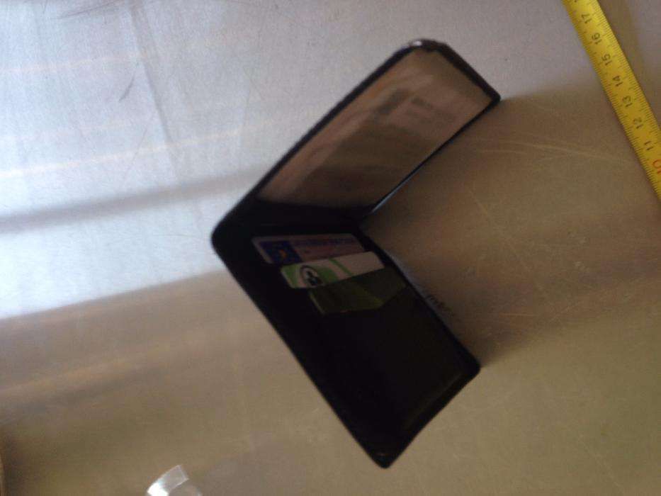 Carteira porta cartões em Pele Verdadeira Couro Preto