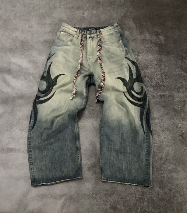 Джинсы Balenciaga Graffiti baggy jeans rick owens erd archive