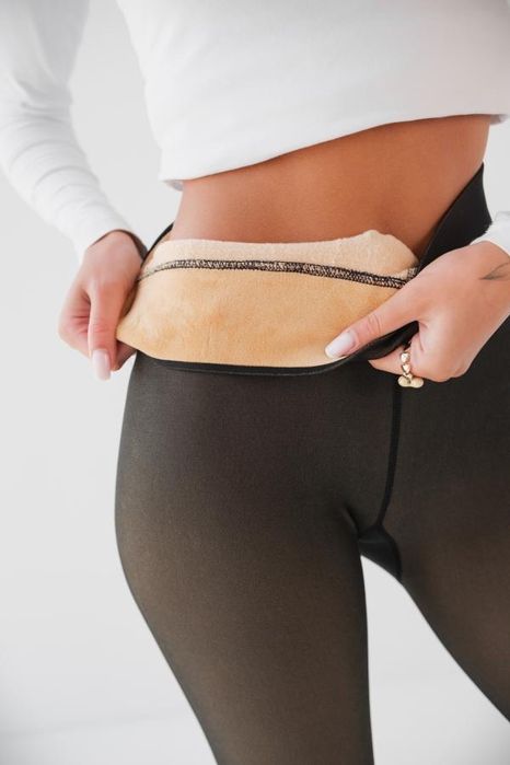 Женские Капроновые Колготы Зимнее Утеплены Флисом С Эфектом Голых Ног