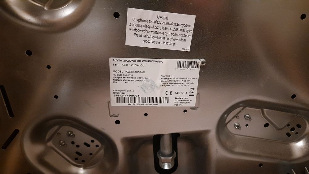 Kuchenka gazowa Amica