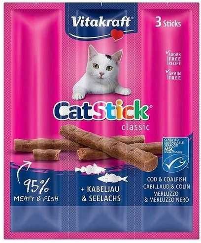 VITAKRAFT CAT STICK MINI zestaw drób, tuńczyk i łosoś 36 sztuk