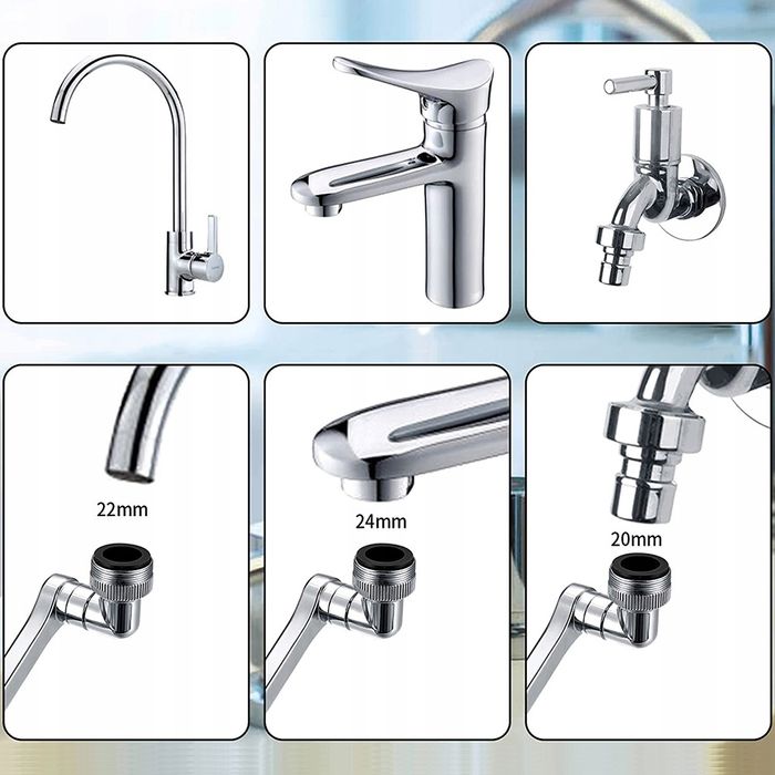 360 stopni Obrotowy Aerator Kranu Przedłużacz