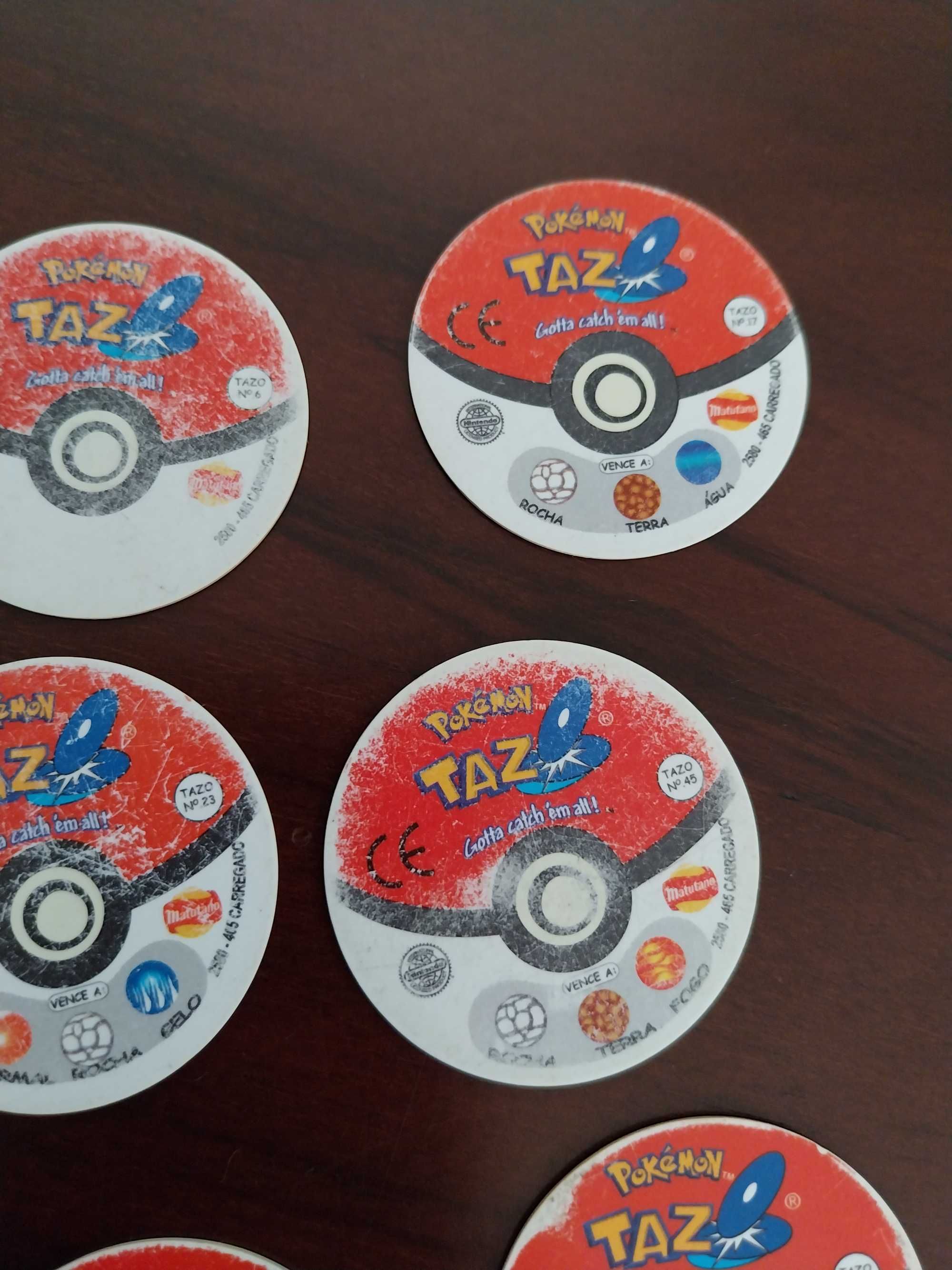 Lote 8 tazos Pokémon, raros e colecionáveis