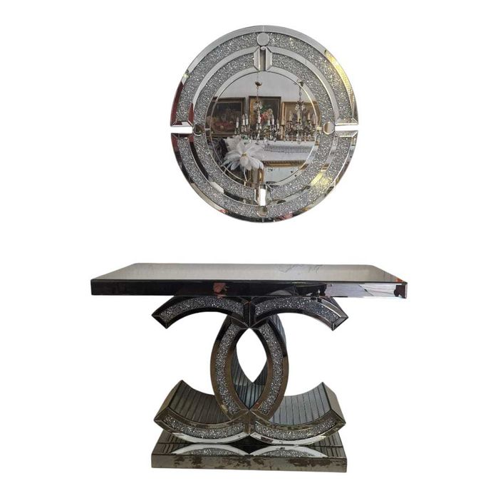 Lustro glamour okrągłe 90 cm