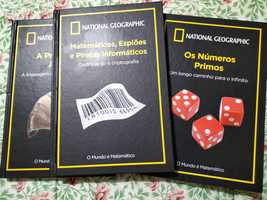 3 livros - O mundo é matemático da Nacional Geographic