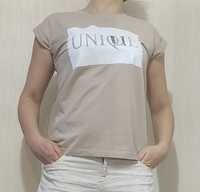 Bawełniana koszulka damska t-shirt beżowa