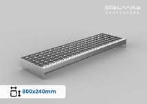 Stopień schodowy zgrzewany, WEMA, ocynk 800x240 mm (80x24 cm) i INNE