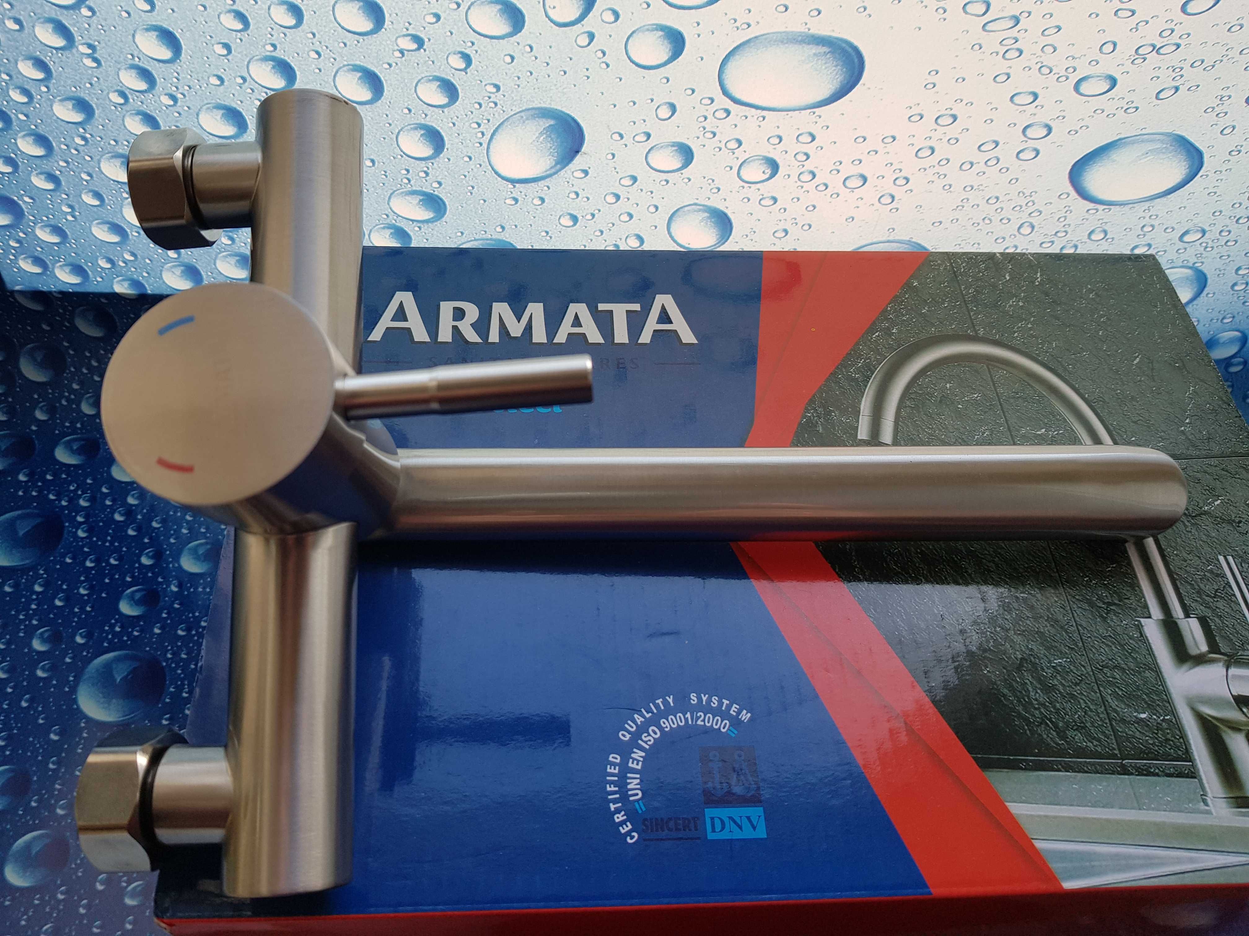 Смеситель змiшувач настенный для кухни,умывальника ARMATA SUS 005