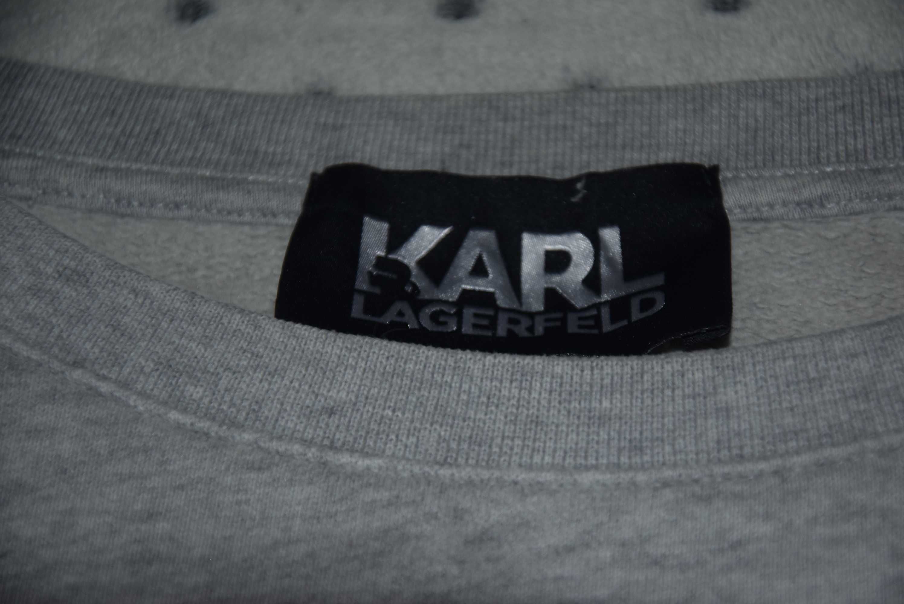 Szara bluza Karl Lagerfeld M/L sportowa bawełna