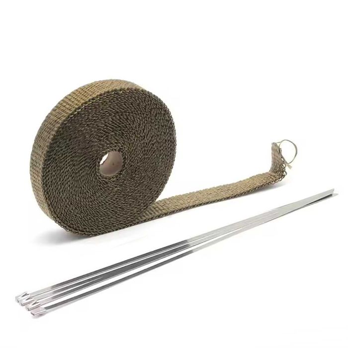 Fita térmica 25 mm x 5/10/15 metros moto escapes abraçadeiras metal