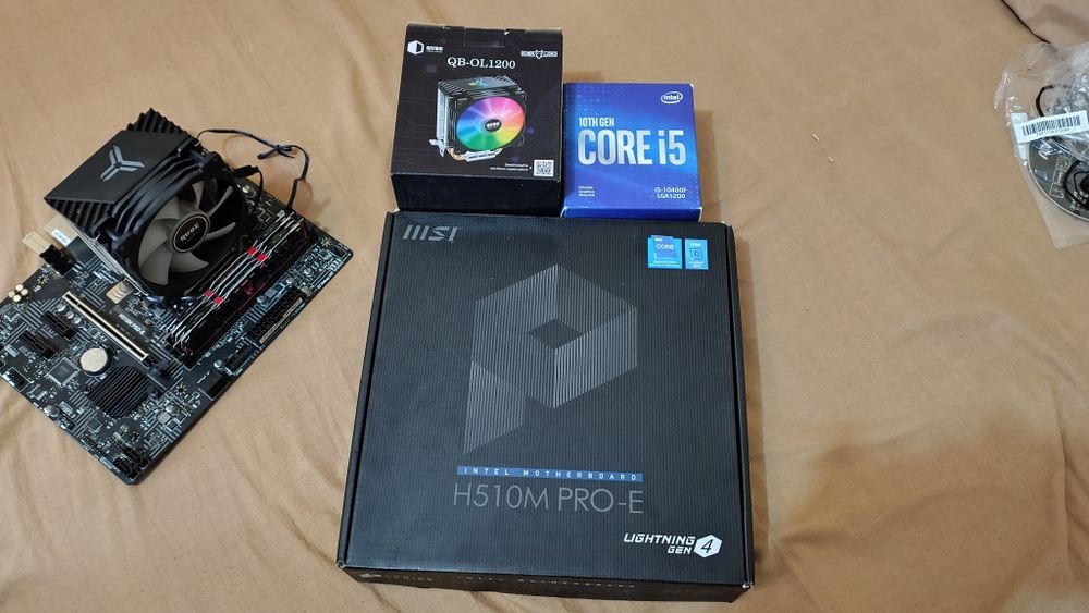 Комплект I5 10400f + MSI H510M PRO-E + QB-OL1200 + Goodram 2x8 (16 gb)