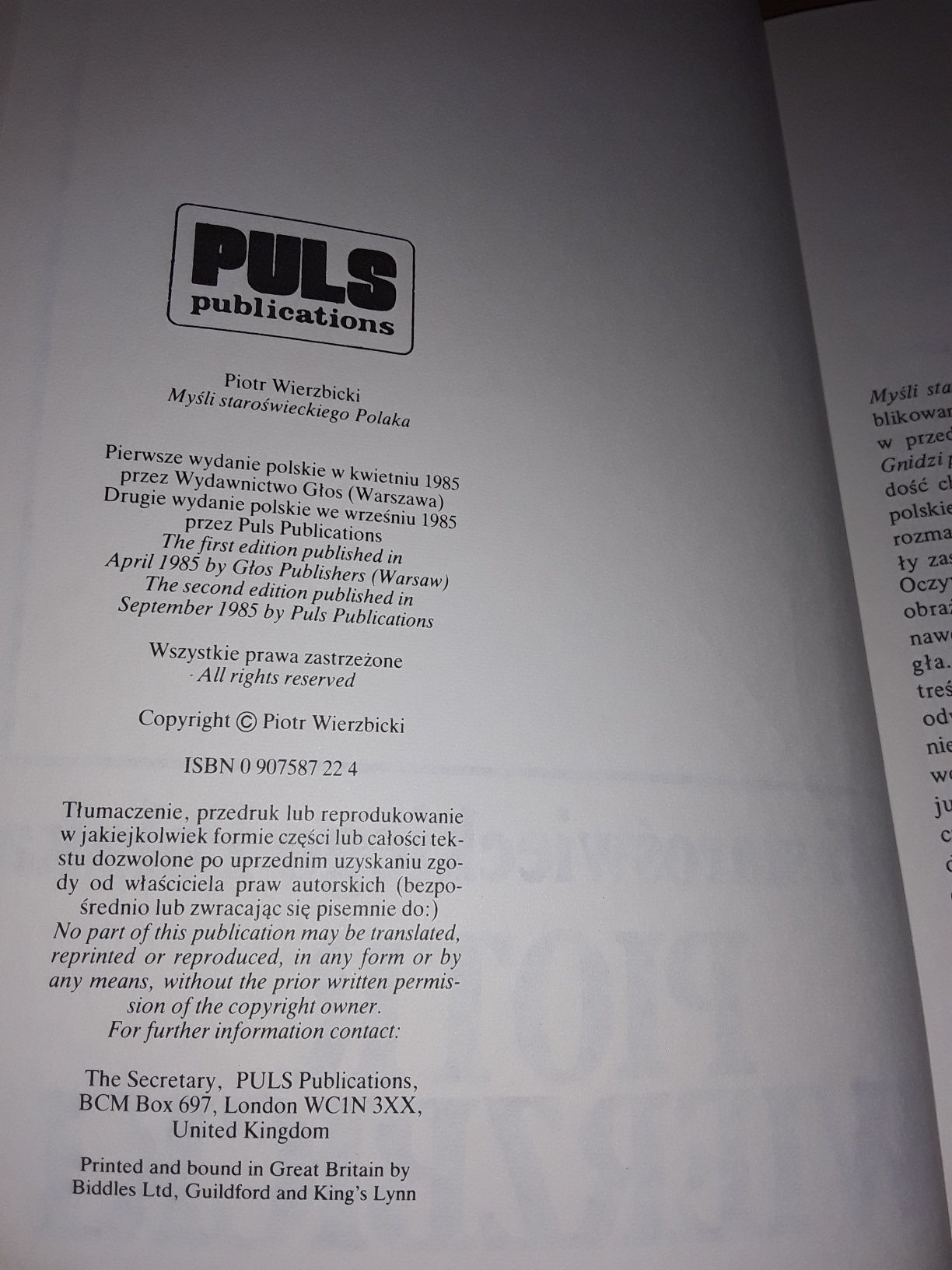 Myśli staroświeckiego Polaka Piotr Wierzbicki