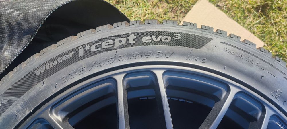 Koła 5x112 18" felgi lub opony 235 45 HANKOOK. VW AUDI SKODA Doskonały