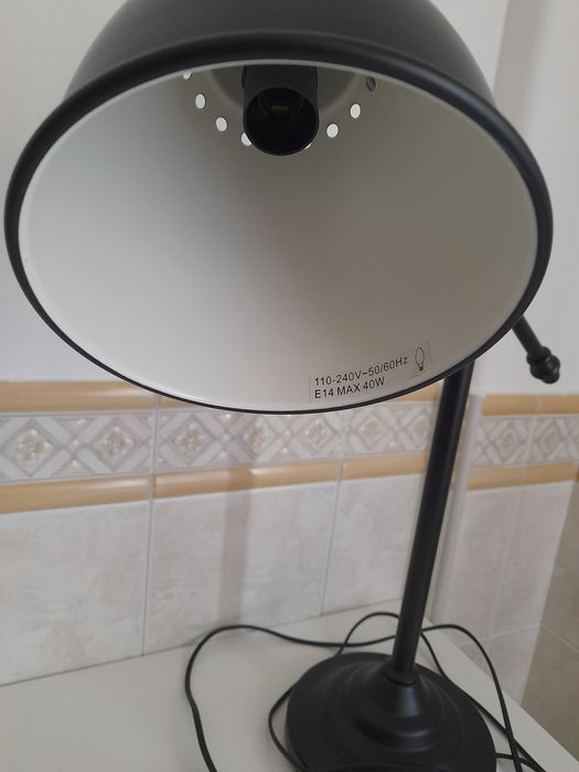 Candeeiro de secretária BAROMETER IKEA preto mate