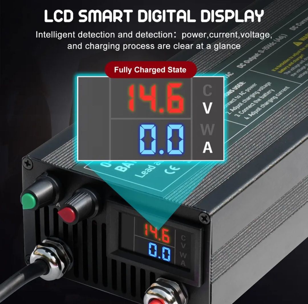 Мощное зарядное устройство 60A/H для литиевых/LIFEPO4 аккумулятор