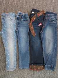 H&M,DopoDopo,zestaw spodni jeansowych rozm.104