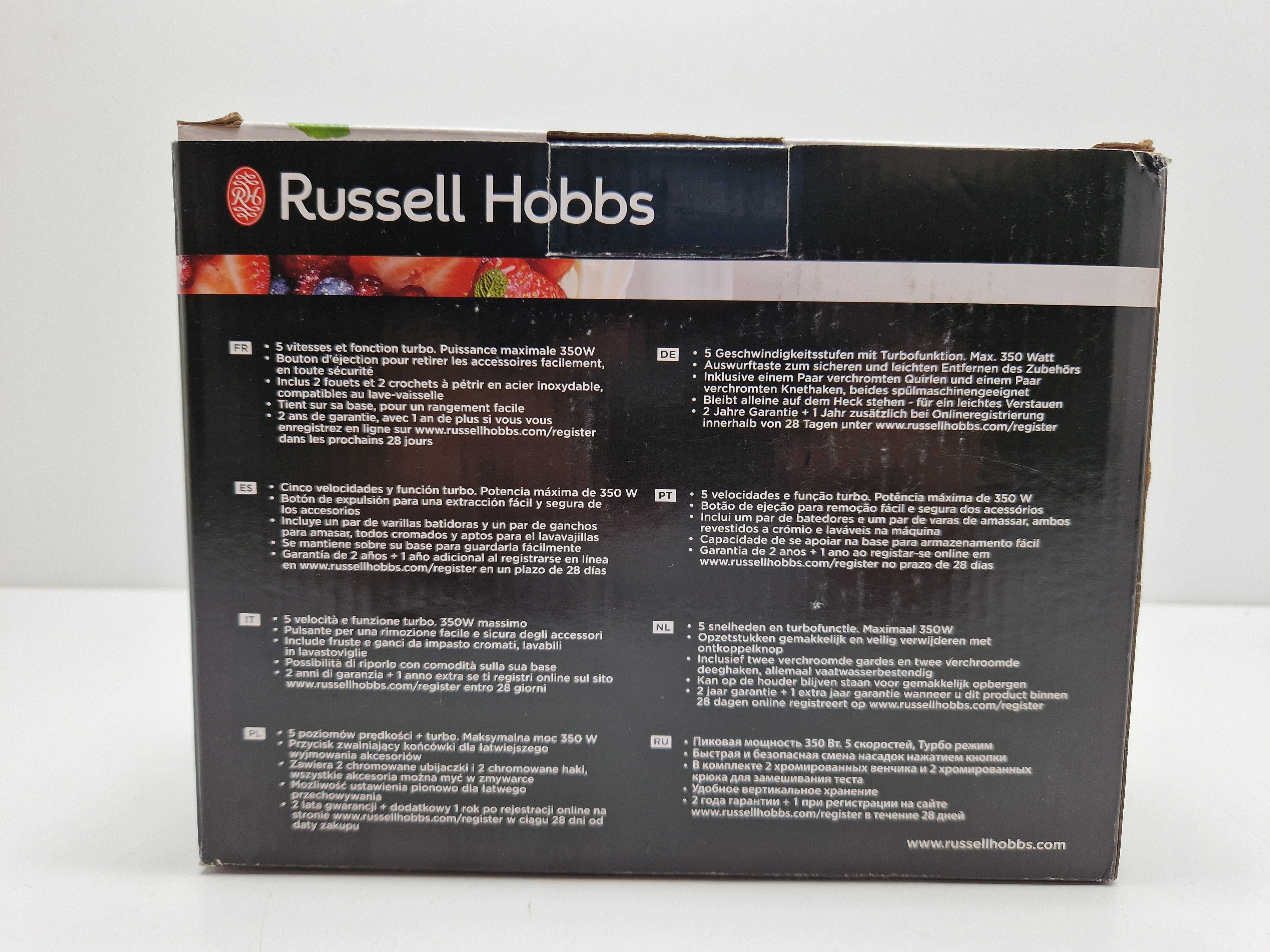 Mikser ręczny Russel Hobbs MAtte 2467 | 56 350 W Czarny