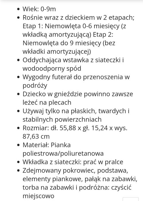 Gniazdko niemowlęce