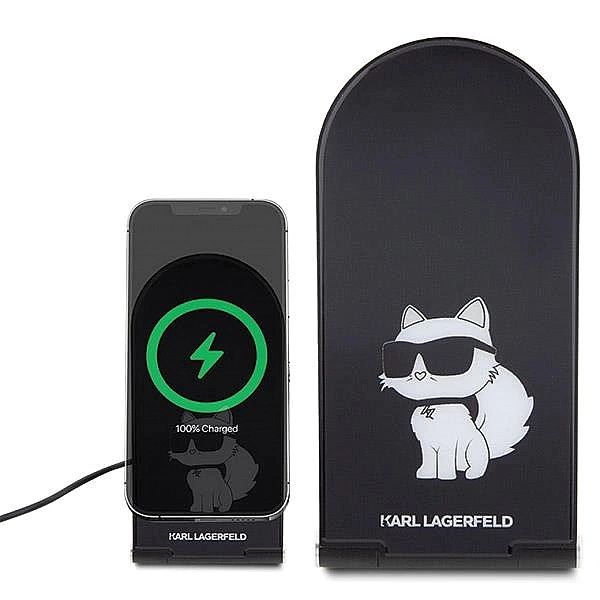 Ładowarka Karl Lagerfeld Choupette MagSafe indukcyjna 15W składana 2w1