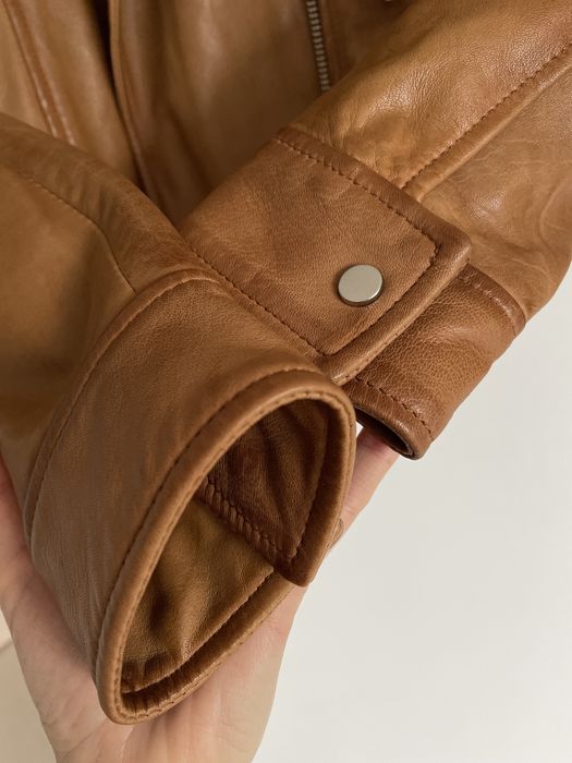 Куртка косуха шкіряна Massimo Dutti xs