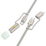Kabel All-in-one USB C / Lightning do USB C / LED Light Hoco PD 3A 60W