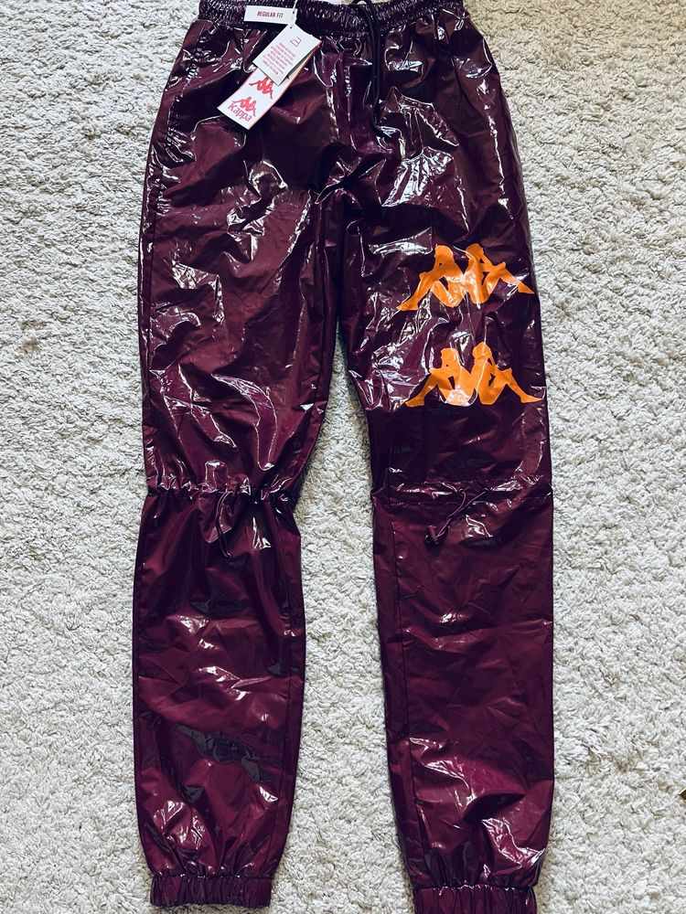 Новые виниловые штаны Kappa, джогеры латекс оригинал размер М, S