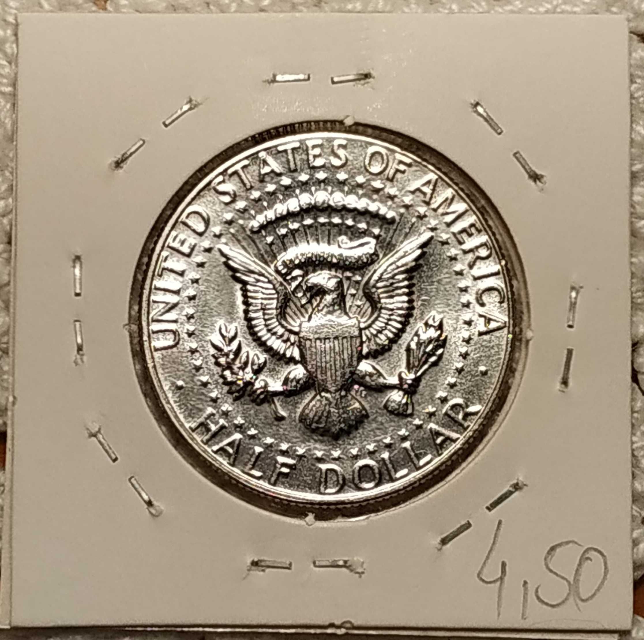 EUA - moeda em prata de 1/2 dólar de 1969 D
