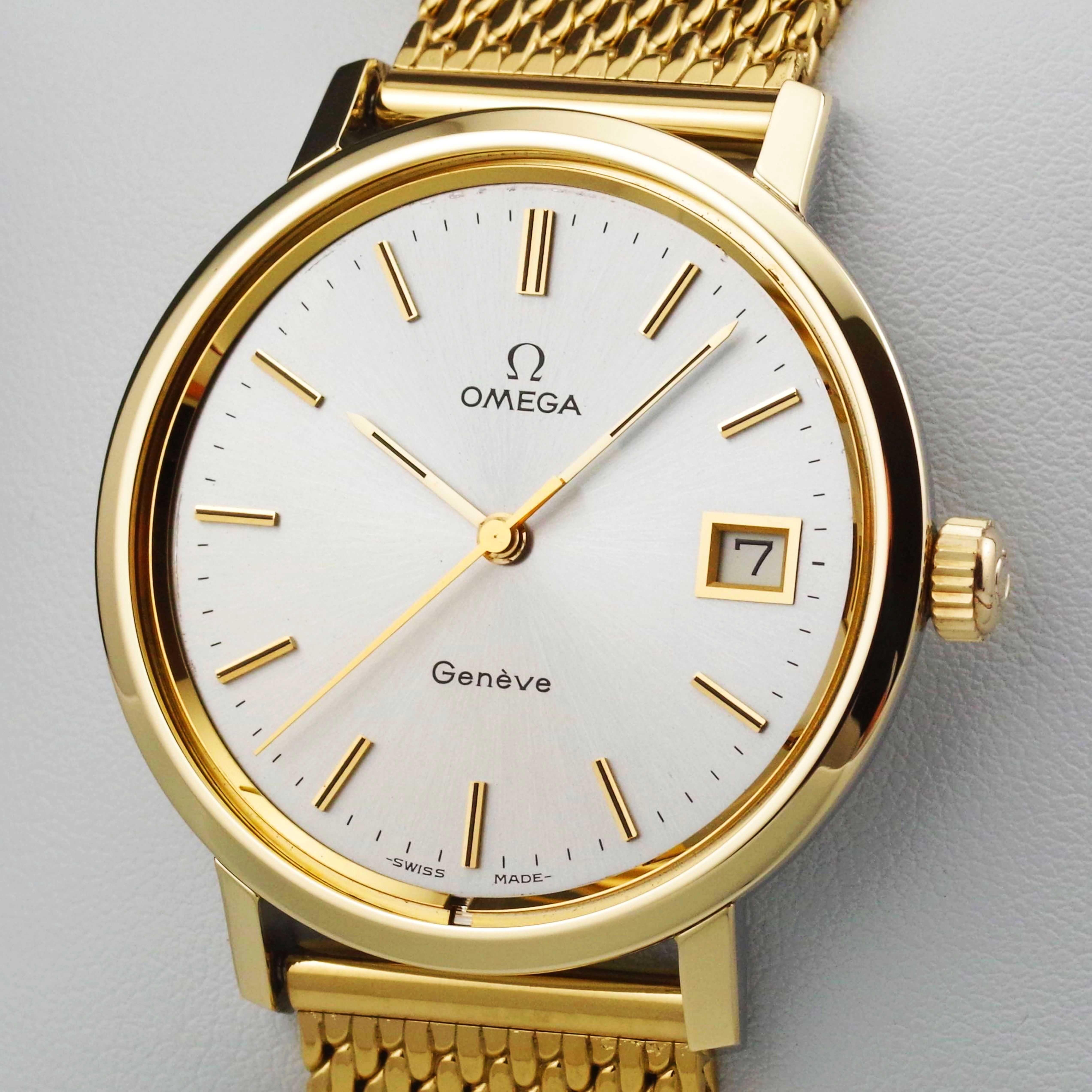 OMEGA GENEVE zegarek męski 14K / SS kaliber 1030 VINTAGE 1975 XL