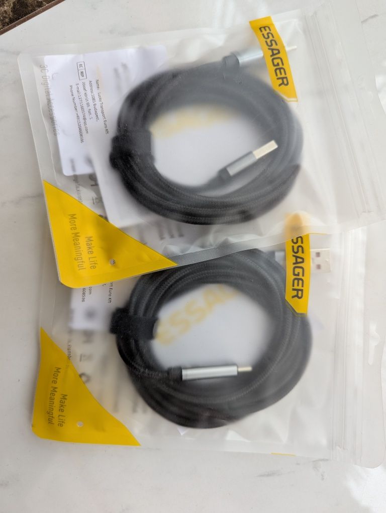 Кабель Type-c/Type-c 100w 7A 2м Usb/Type-c 1м з дисплеєм