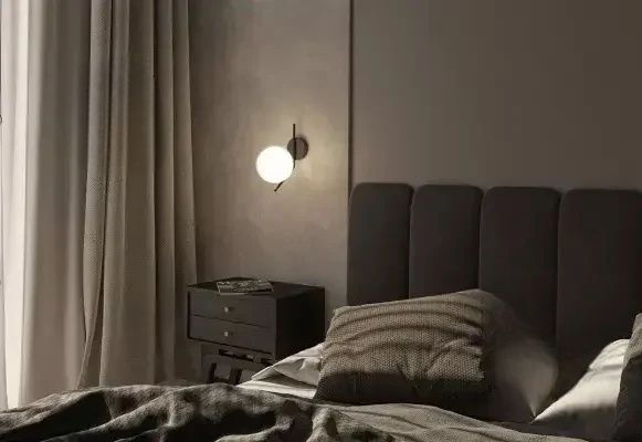 Бра Геотон MILK-1B 1x40 Вт E27 чорний/білий 49661