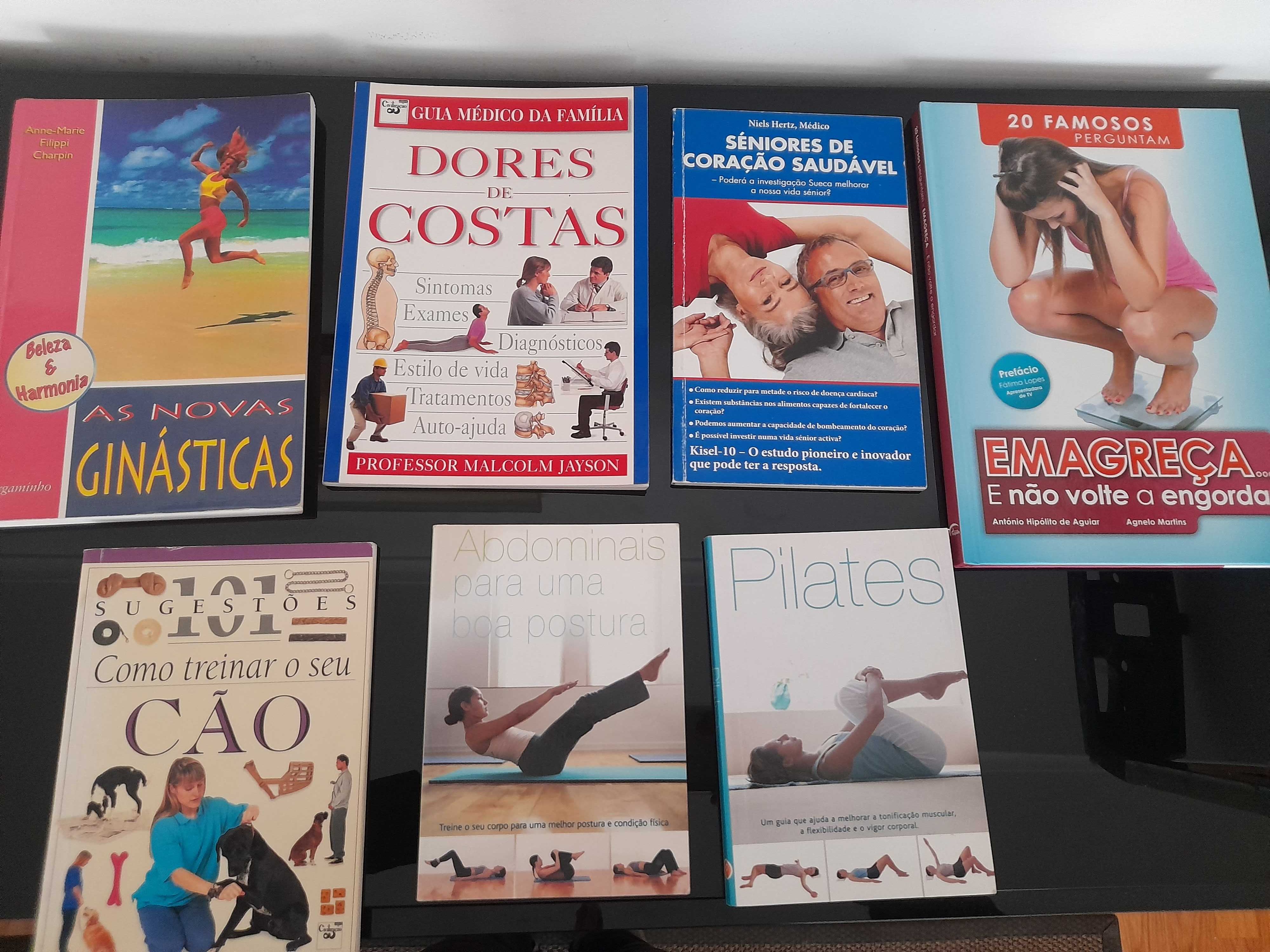 Vários livros infantis, romances,  receitas, saúde e bem estar