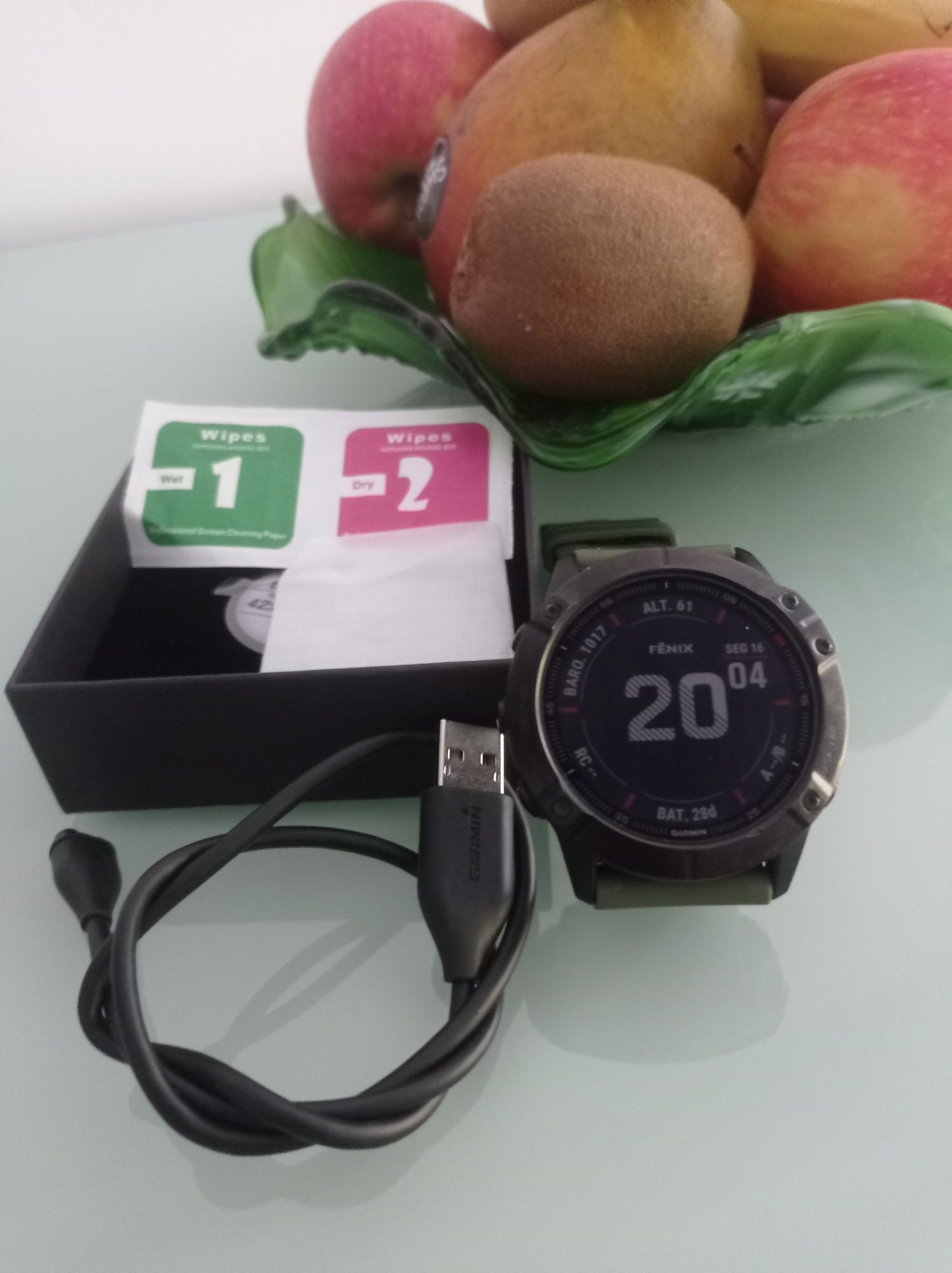 Garmin Fênix 6X Pró 51mm em muito bom estado geral