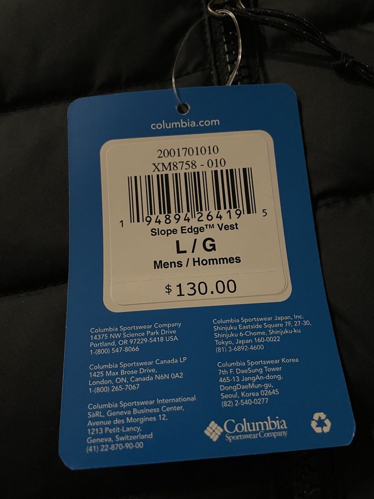 Жилетка Columbia Men's Slope Edge™ Vest. Оригінал.  (S, М, L, XL )