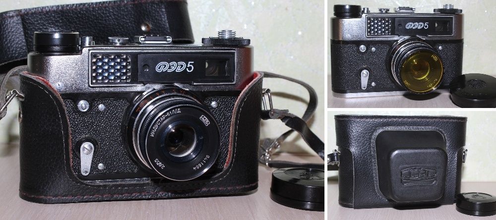 Фотоапарат "ФЭД 5" + шкіряний футляр